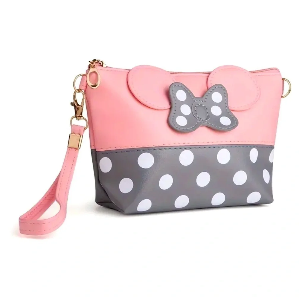 Pink Minnie Mouse Ear Inspired Cosmetic Bag